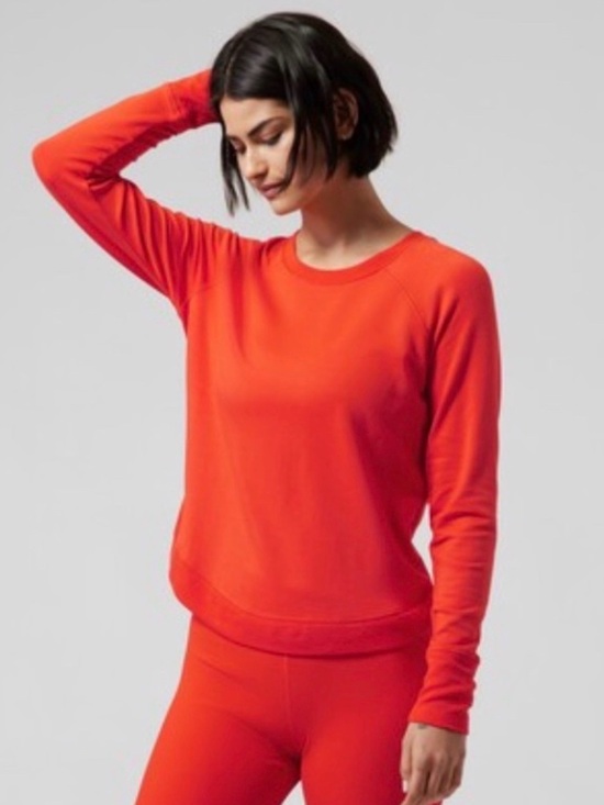 Athleta Tops - Athleta Red-Orange Crewneck Sweatshirt